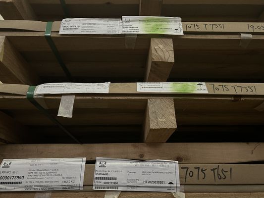 Korozyona dayanıklı 7075 T7351 Plak Uçak Alüminyum Yapraklar Çok Kullanımlı